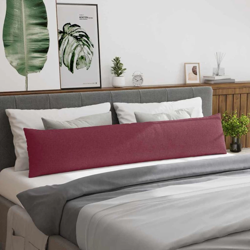 vidaXL Μαξιλάρι Καναπέ 2 pcs Κόκκινο 200 x 40 εκ. ύφασμα