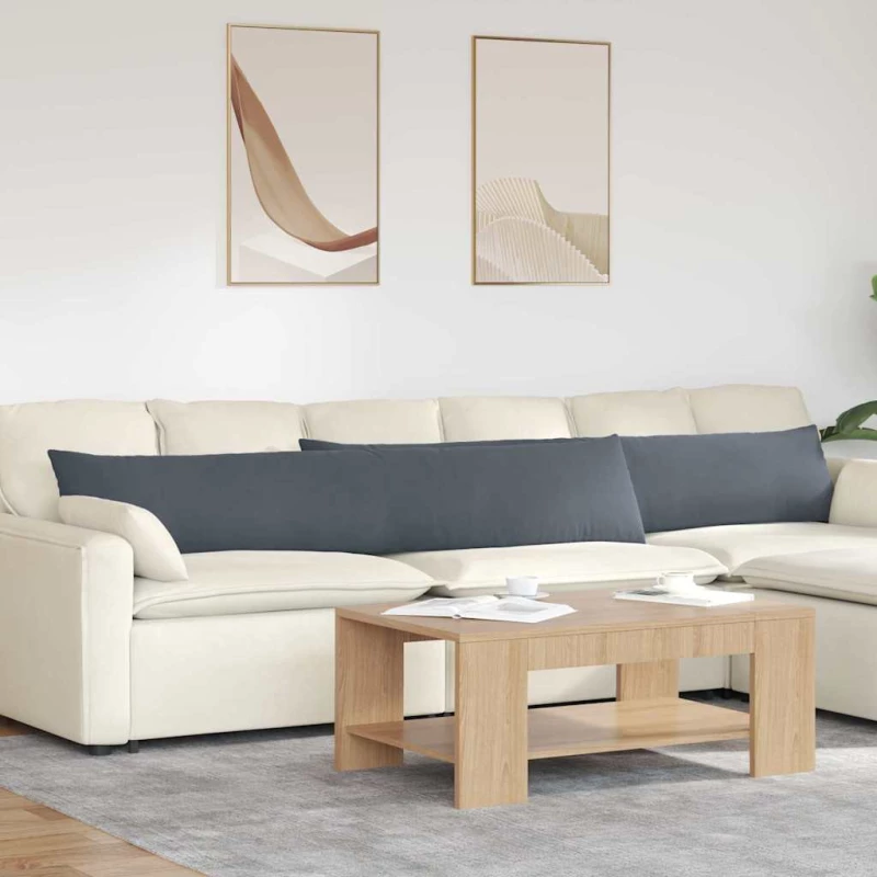 vidaXL Μαξιλάρι Καναπέ 2 pcs Σκούρο Γκρι 200 x 40 εκ.