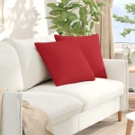 vidaXL Μαξιλάρι Καναπέ 2 pcs Κόκκινο 50 x 50 cm ύφασμα