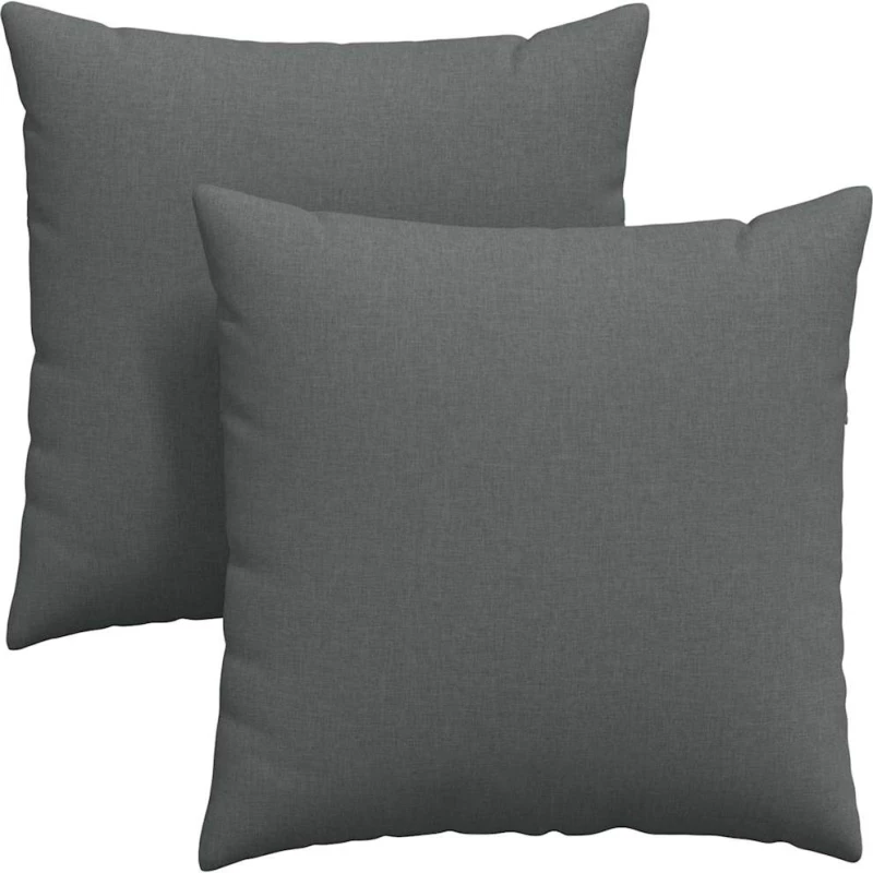 vidaXL Μαξιλάρι Καναπέ 2 pcs Σκούρο Γκρι 80 x 80 cm ύφασμα