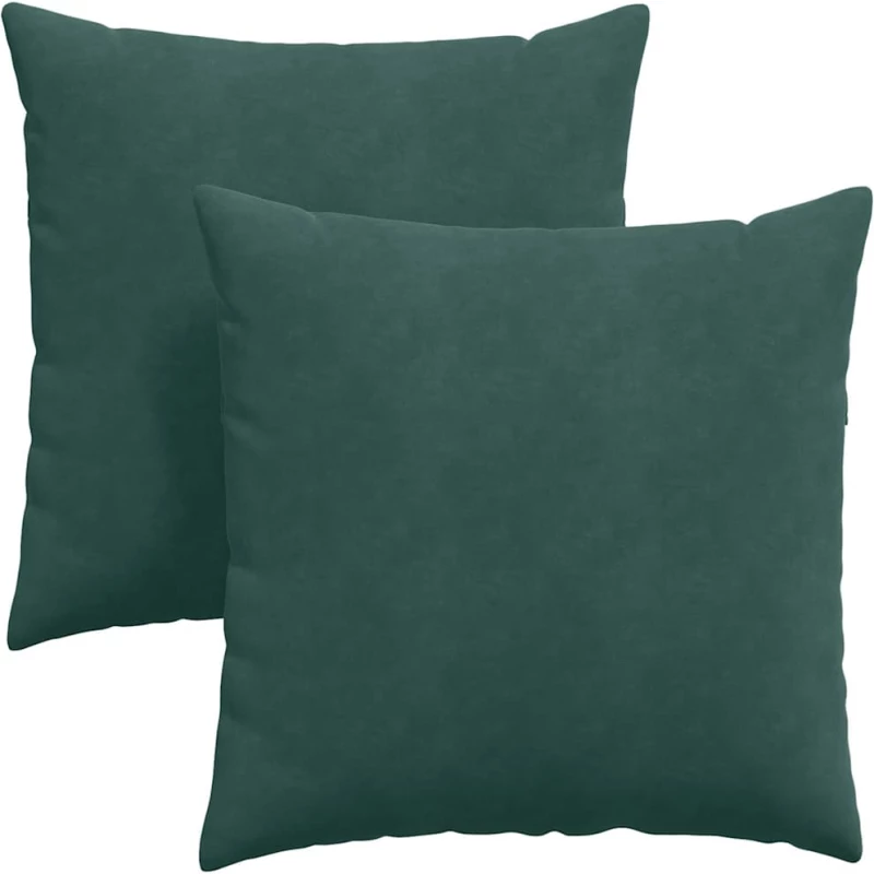 vidaXL Μαξιλάρι Καναπέ 2 pcs Σκούρο Πράσινο 80 x 80 cm