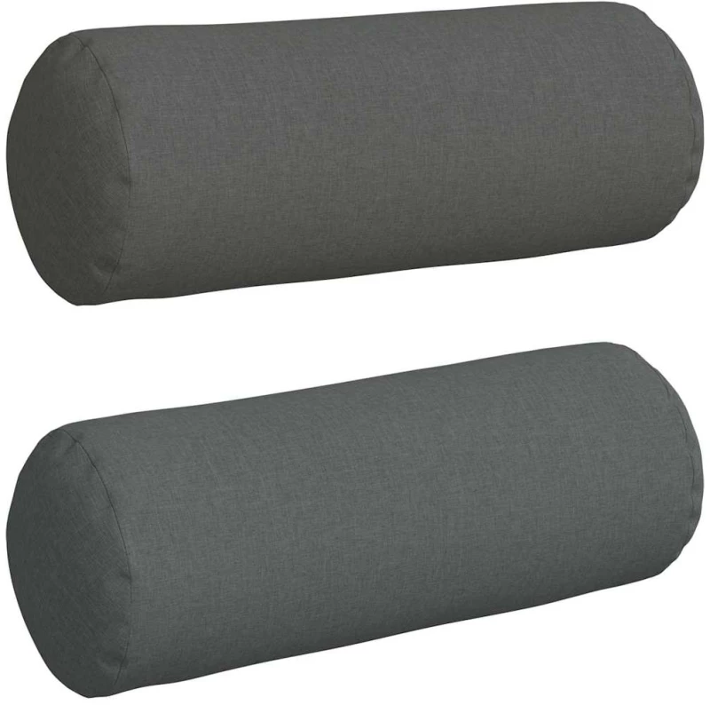 vidaXL Μαξιλάρια Στήριγμα 2 pcs Σκούρο Γκρι Ø 25 x 70 cm ύφασμα