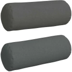 vidaXL Μαξιλάρια Στήριγμα 2 pcs Σκούρο Γκρι Ø 25 x 70 cm ύφασμα