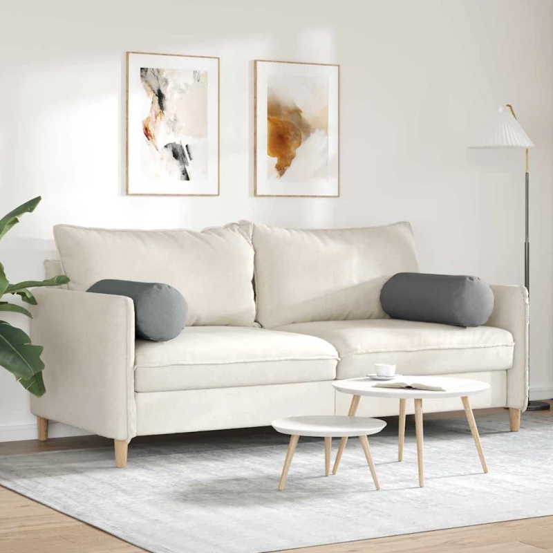 vidaXL Μαξιλάρια Στήριγμα 2 pcs Σκούρο Γκρι Ø 25 x 70 cm ύφασμα