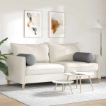 vidaXL Μαξιλάρια Στήριγμα 2 pcs Σκούρο Γκρι Ø 25 x 70 cm ύφασμα
