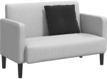 vidaXL Μαξιλάρι Πλάτης Μαύρο 60 x 50 cm Υφασμάτινο Κορντουρά