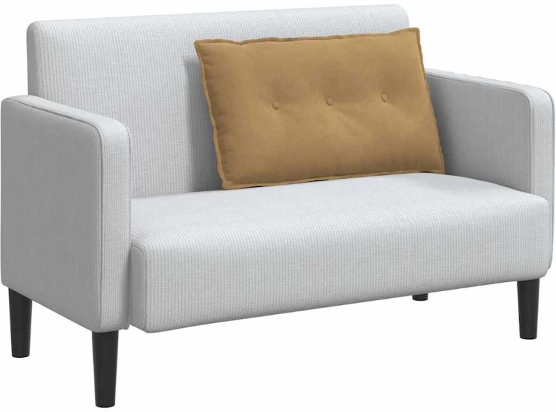 vidaXL Μαξιλάρι Πλάτης Καφέ 80 x 50 cm Υφασμάτινο Κορντουρά