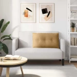 vidaXL Μαξιλάρι Πλάτης Καφέ 80 x 50 cm Υφασμάτινο Κορντουρά