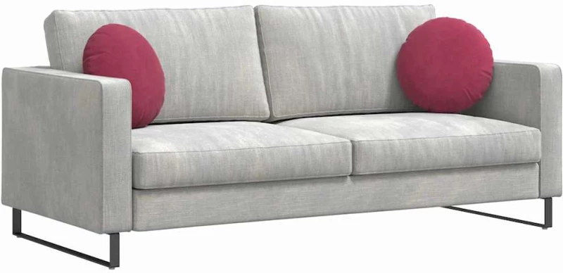 vidaXL Μαξιλάρια καθισμάτων 2 pcs Κόκκινο Ø 40 x 13 εκ. Βελούδο