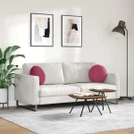 vidaXL Μαξιλάρια καθισμάτων 2 pcs Κόκκινο Ø 40 x 13 εκ. Βελούδο