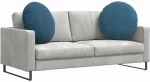 vidaXL Μαξιλάρια καθισμάτων 2 pcs Μπλε Ø 40 x 13 εκ. Βελούδο