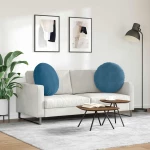 vidaXL Μαξιλάρια καθισμάτων 2 pcs Μπλε Ø 40 x 13 εκ. Βελούδο