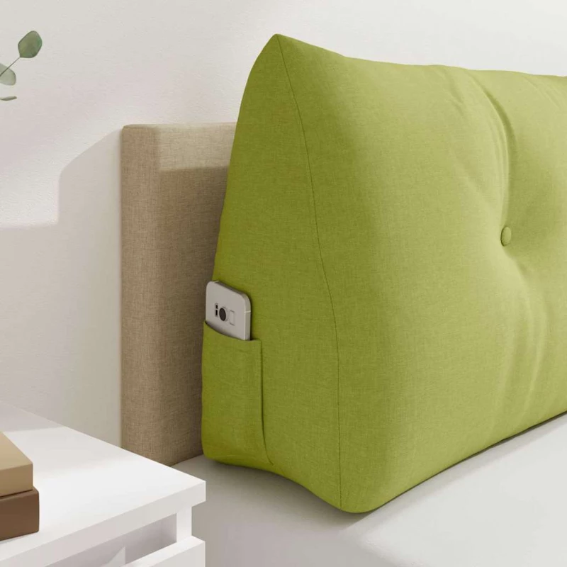 vidaXL Μαξιλάρι Πλάτης Ανοιχτό Πράσινο 140 x 24 x 50 εκ ύφασμα