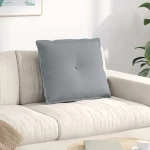 vidaXL Μαξιλάρι Πλάτης Ανοιχτό γκρι 60 x 19 x 50 εκ ύφασμα