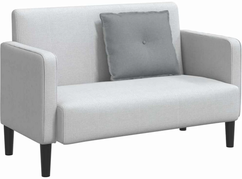 vidaXL Μαξιλάρι Πλάτης Ανοιχτό γκρι 60 x 19 x 50 εκ ύφασμα