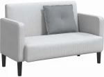 vidaXL Μαξιλάρι Πλάτης Ανοιχτό γκρι 60 x 19 x 50 εκ ύφασμα