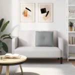 vidaXL Μαξιλάρι Πλάτης Ανοιχτό γκρι 60 x 19 x 50 εκ ύφασμα