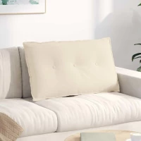 vidaXL Μαξιλάρι Πλάτης Μπεζ 80 x 50 cm Ύφασμα Μικροΐνας