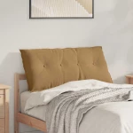 vidaXL Μαξιλάρι Πλάτης Καφέ 100 x 50 cm Υφασμάτινο Κορντουρά