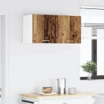 vidaXL Κρεμαστό ντουλάπι Riga Παλαιό Ξύλο και Λευκό 40 x 31 x 40 εκ.
