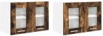 vidaXL Κρεμαστό ντουλάπι Riga 2 pcs Καπνιστό Δρύς 60 x 31 x 40 εκ