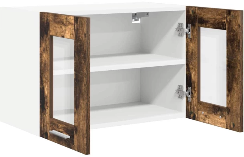 vidaXL Κρεμαστό ντουλάπι Riga 2 pcs Καπνιστό Δρύς 60 x 31 x 40 εκ