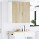 vidaXL Κρεμαστό ντουλάπι με πόρτα Riga Δρύς Sonoma 80 x 31 x 80 εκ.