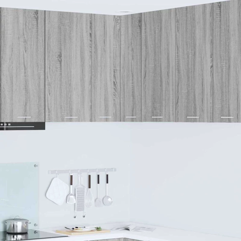 vidaXL Κρεμαστό ντουλάπι Riga Γκρι Σομόνα και Λευκό 57 x 57 x 80 εκ.