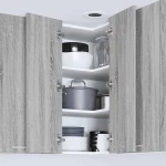 vidaXL Κρεμαστό ντουλάπι Riga Γκρι Σομόνα και Λευκό 57 x 57 x 80 εκ.