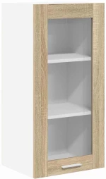 vidaXL Κρεμαστό ντουλάπι με πόρτα Riga Δρύς Sonoma 40 x 31 x 80 εκ.