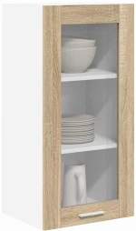 vidaXL Κρεμαστό ντουλάπι με πόρτα Riga Δρύς Sonoma 40 x 31 x 80 εκ.
