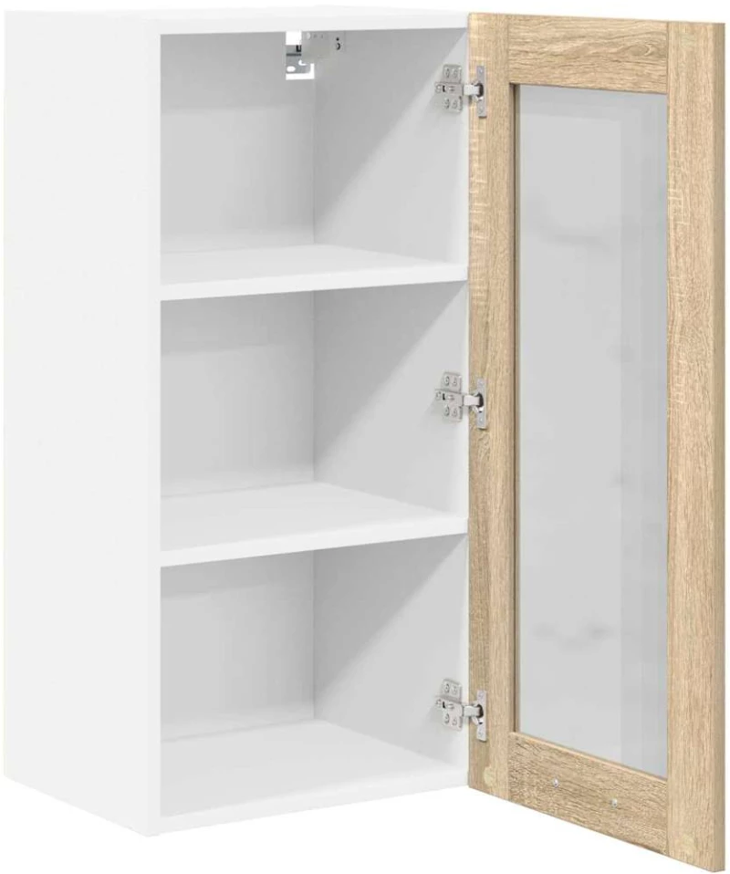 vidaXL Κρεμαστό ντουλάπι με πόρτα Riga Δρύς Sonoma 40 x 31 x 80 εκ.