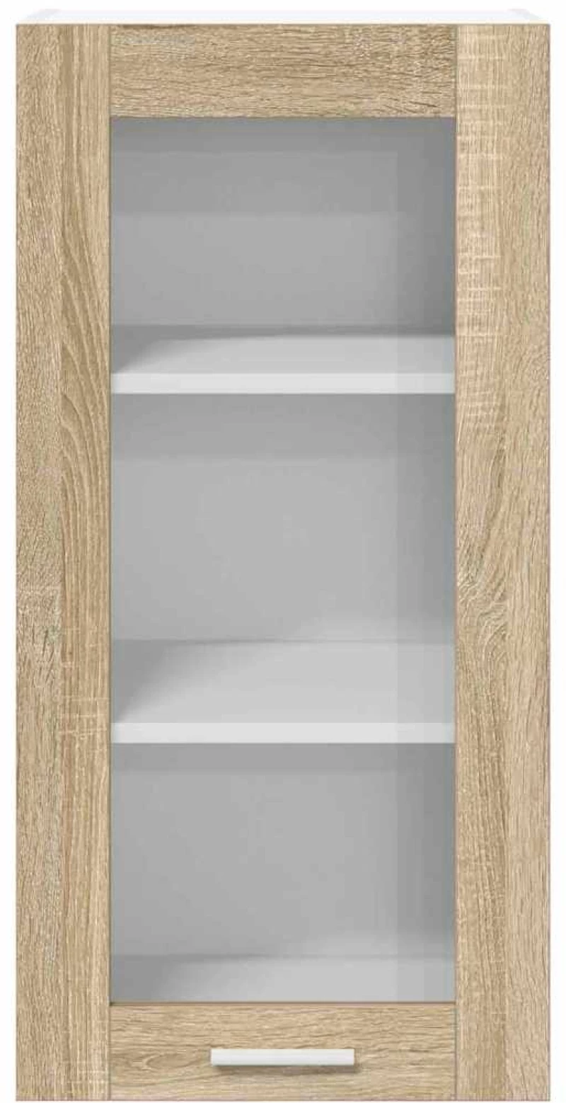 vidaXL Κρεμαστό ντουλάπι με πόρτα Riga Δρύς Sonoma 40 x 31 x 80 εκ.