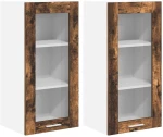 vidaXL Κρεμαστό ντουλάπι Riga 2 pcs Καπνιστό Δρύς 40 x 31 x 80 εκ.