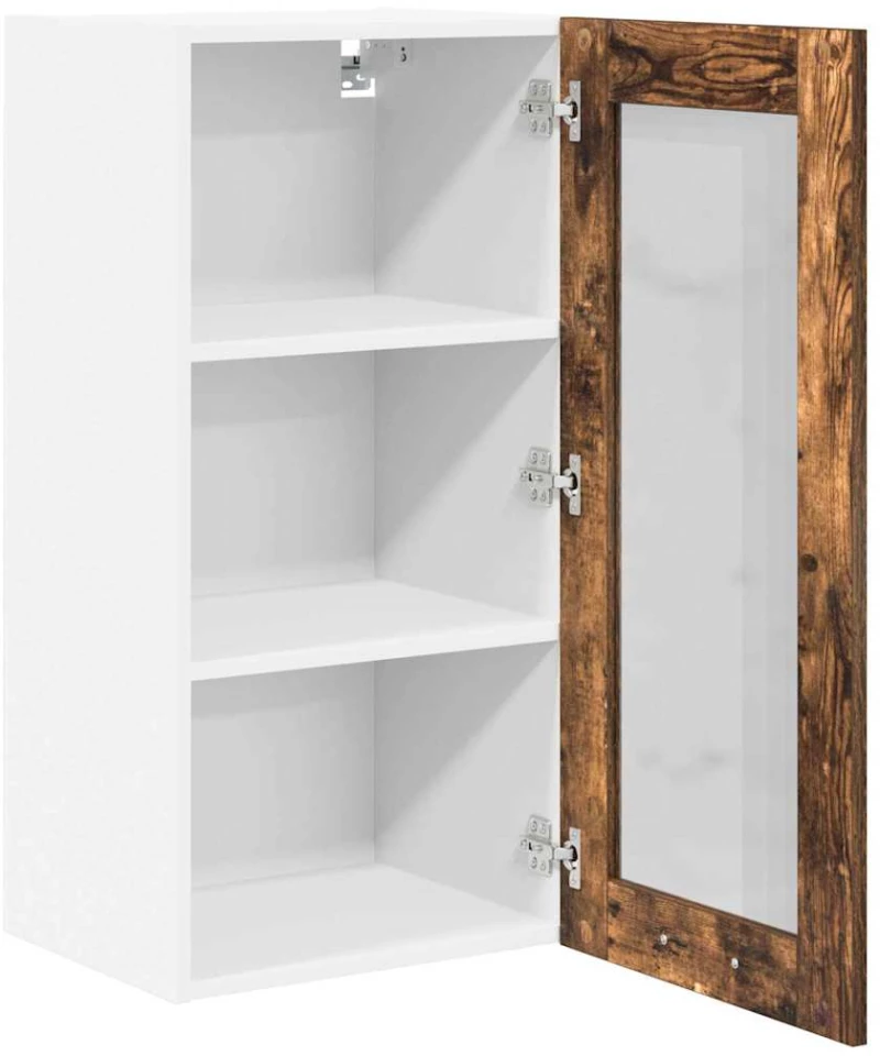 vidaXL Κρεμαστό ντουλάπι Riga 2 pcs Καπνιστό Δρύς 40 x 31 x 80 εκ.