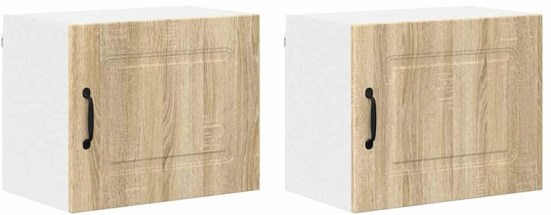 vidaXL Κρεμαστό ντουλάπι κουζίνας 2 pcs Δρύς Sonoma 50 x 31 x 40 εκ.