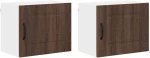 vidaXL Κρεμαστό ντουλάπι κουζίνας 2 pcs Καφέ δρυς 50 x 31 x 40 εκ.