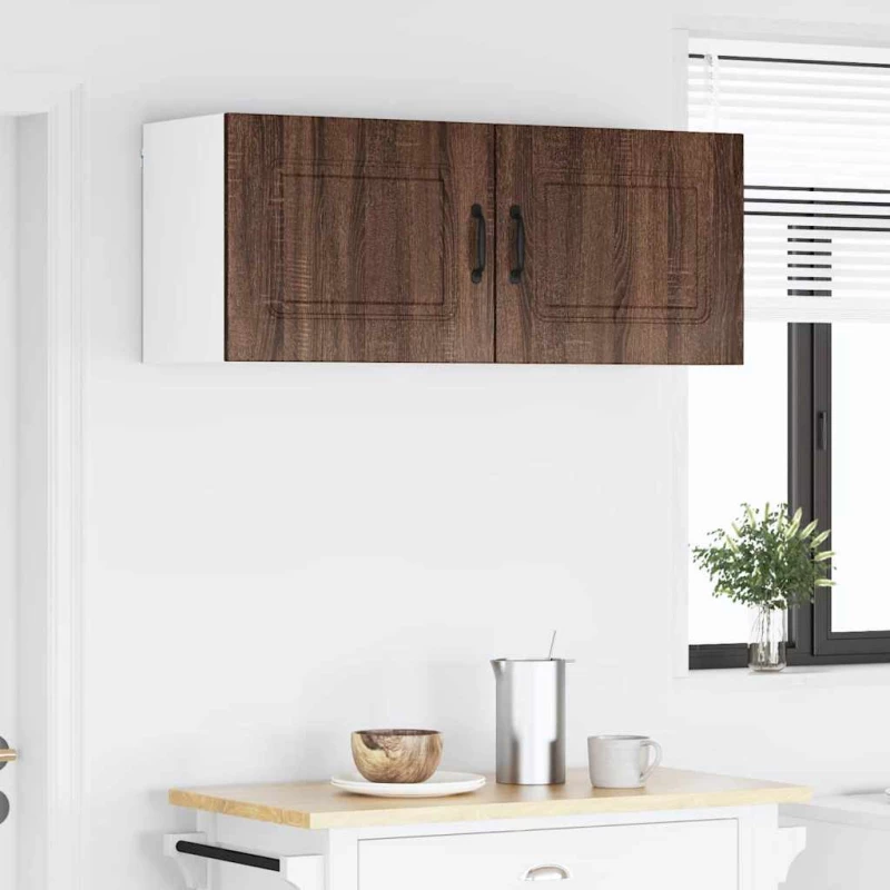 vidaXL Κρεμαστό ντουλάπι κουζίνας 2 pcs Καφέ δρυς 50 x 31 x 40 εκ.