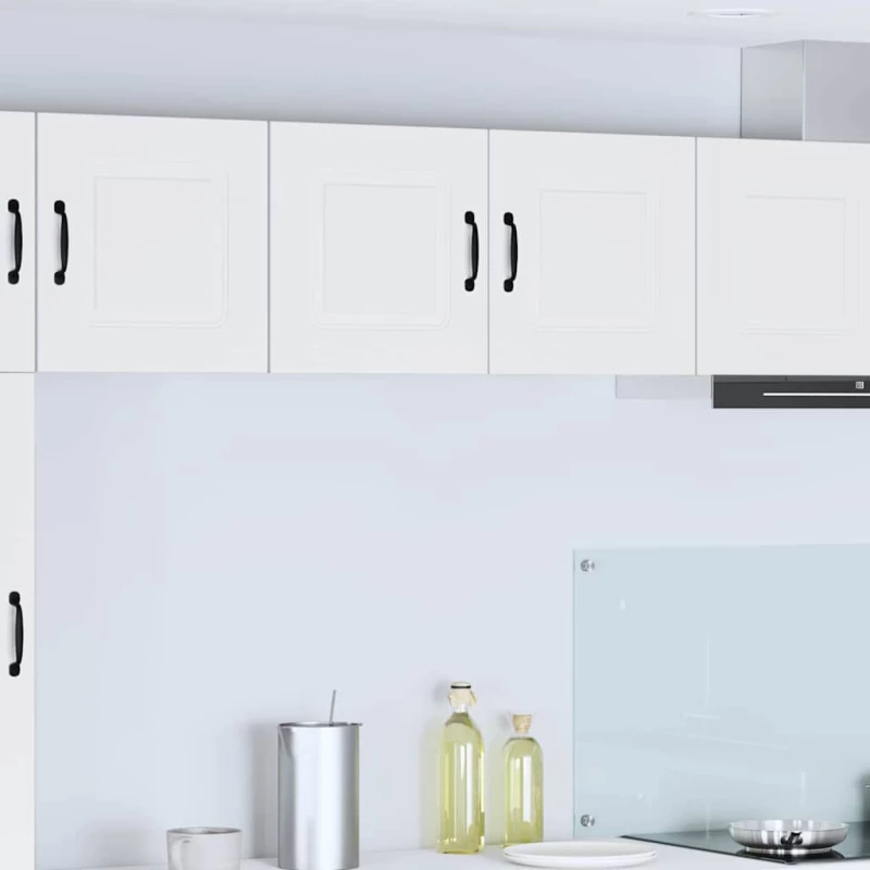 vidaXL Κρεμαστό ντουλάπι κουζίνας με ράφι Λευκό 80 x 31 x 40 εκ