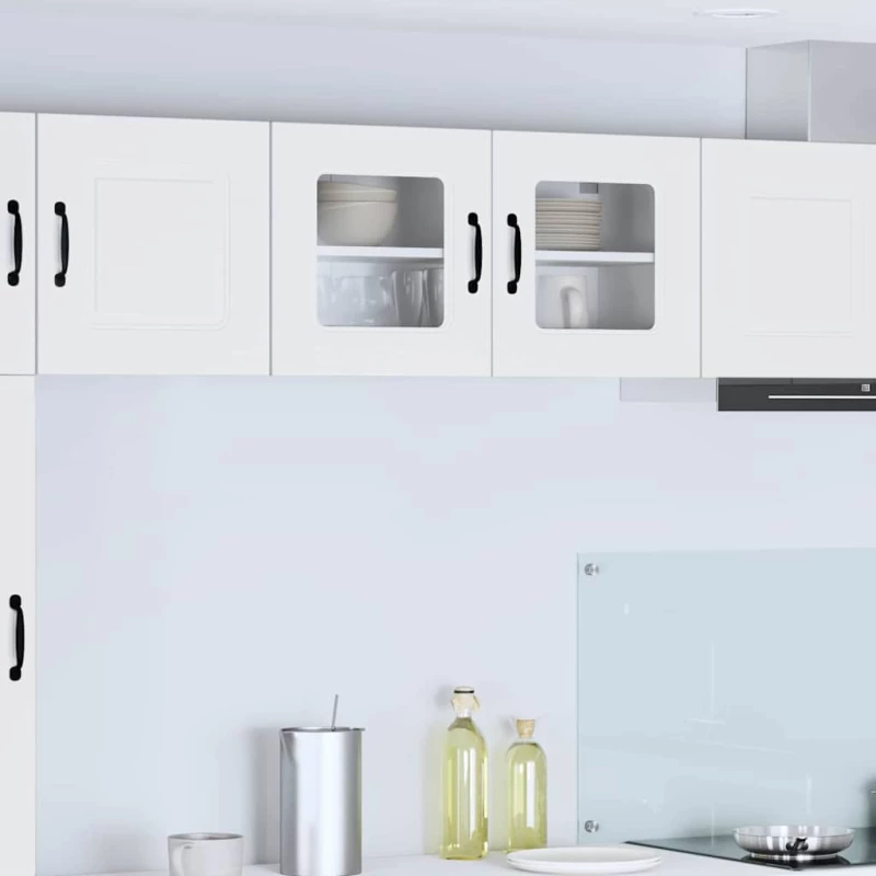 vidaXL Κρεμαστό ντουλάπι κουζίνας με ράφι Λευκό 80 x 31 x 40 εκ