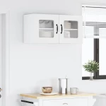 vidaXL Κρεμαστό ντουλάπι κουζίνας με ράφι Λευκό 80 x 31 x 40 εκ