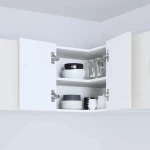 vidaXL Κρεμαστό ντουλάπι κουζίνας με ράφι Λευκό 57 x 57 x 40 εκ.