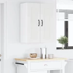 vidaXL Κρεμαστό ντουλάπι κουζίνας με ράφι Λευκό 30 x 31 x 80 εκ.