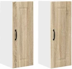 vidaXL Κρεμαστό ντουλάπι κουζίνας 2 pcs Δρύς Sonoma 30 x 31 x 80 εκ.
