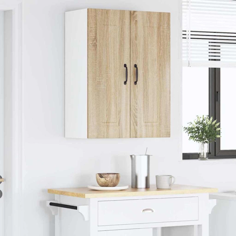 vidaXL Κρεμαστό ντουλάπι κουζίνας 2 pcs Δρύς Sonoma 30 x 31 x 80 εκ.