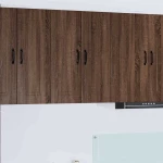 vidaXL Κρεμαστό ντουλάπι κουζίνας 2 pcs Καφέ δρυς 30 x 31 x 80 εκ.