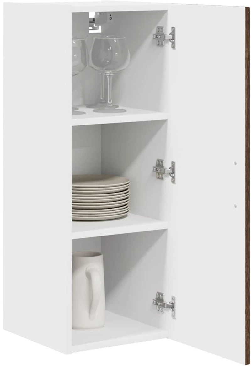 vidaXL Κρεμαστό ντουλάπι κουζίνας 2 pcs Καφέ δρυς 30 x 31 x 80 εκ.
