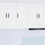 vidaXL Κρεμαστό ντουλάπι κουζίνας με ράφι Λευκό 40 x 31 x 80 εκ.