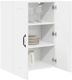 vidaXL Κρεμαστό ντουλάπι κουζίνας με ράφι Λευκό 60 x 31 x 80 εκ.