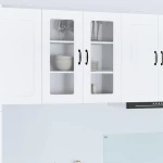 vidaXL Κρεμαστό ντουλάπι κουζίνας με ράφι Λευκό 80 x 31 x 80 εκ.